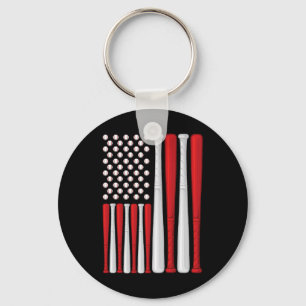 Chaveiro Bandeira dos EUA - Bandeira de Beisebol Americano