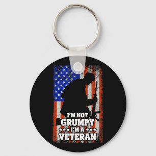 Chaveiro Bandeira dos EUA Não sou Grumpy im a Veteran 116
