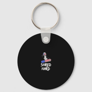 Chaveiro Bandeira Duro Americana Panda Bear Snowboard T