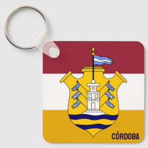 Chaveiro Bandeira e brasão de Córdoba - cidade, Argentina