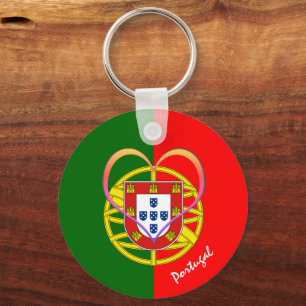 Chaveiro Bandeira e Coração Português - Portugal / Amar esp