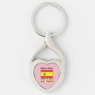 Chaveiro Bandeira Espanhola Personalizada 