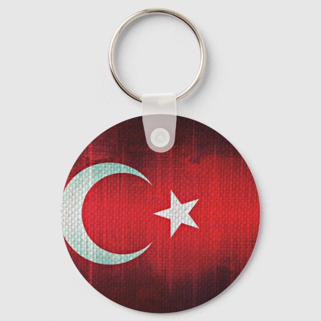 Chaveiro Bandeira Estilizada da Turquia (Frente)