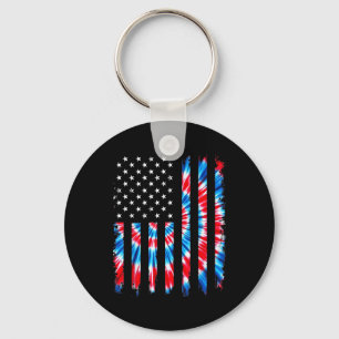 Chaveiro Bandeira EUA Tie Dye Patriótica Americana 4 De Jul