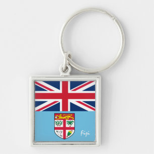 Chaveiro Bandeira Fijiana e feriados, rugby e adeptos do es
