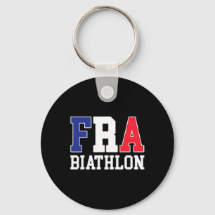 Chaveiro Bandeira França Biathlonista - Fra Biathlon France
