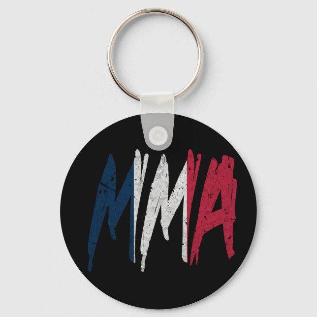 Chaveiro Bandeira francesa MMA (Frente)