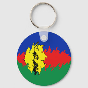 Chaveiro Bandeira Gnarly de Nova Caledônia