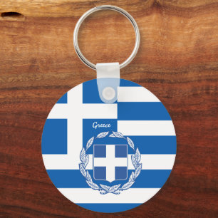 Chaveiro Bandeira grega, emblema e Grécia/esportes