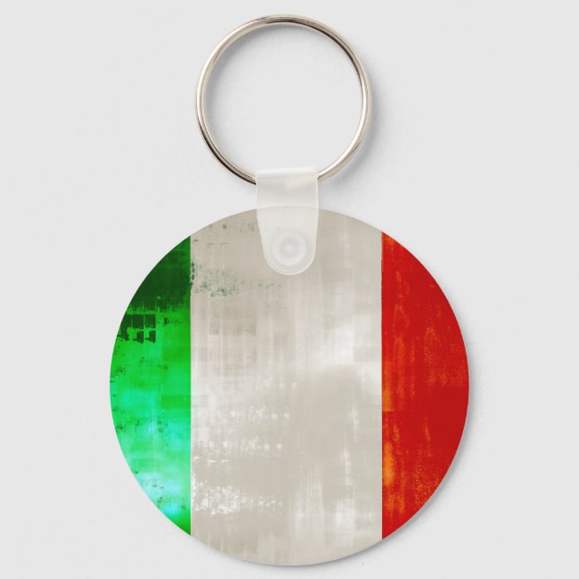 Chaveiro Bandeira Grunge Itália para italianos de Itália -  (Frente)