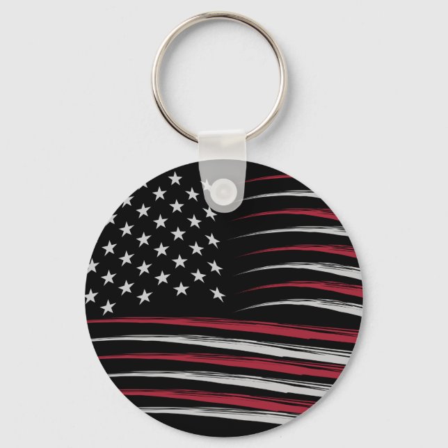 Chaveiro Bandeira Grunge USA (Frente)
