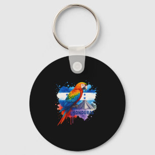Chaveiro Bandeira Hondurenha Arara Escarlate Copan Honduras