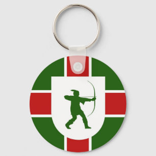 Chaveiro bandeira Inglaterra Robin Hood da região de