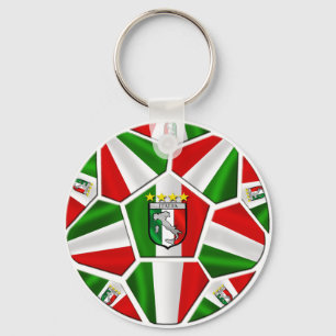 Chaveiro Bandeira italiana da bola de futebol de Italia dos