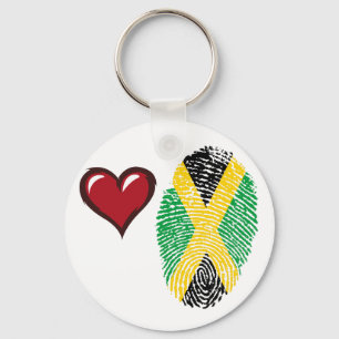 Chaveiro Bandeira jamaicana da impressão digital do toque