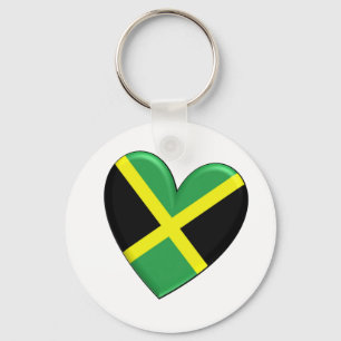 Chaveiro Bandeira jamaicana do coração