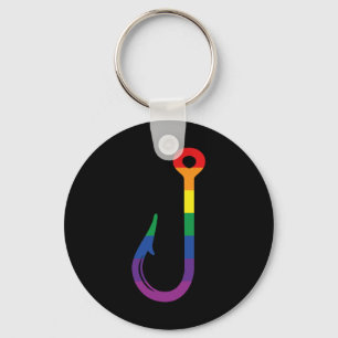 Chaveiro Bandeira Lgbt Gancho de Pesca Angler Gay Orgulho Q
