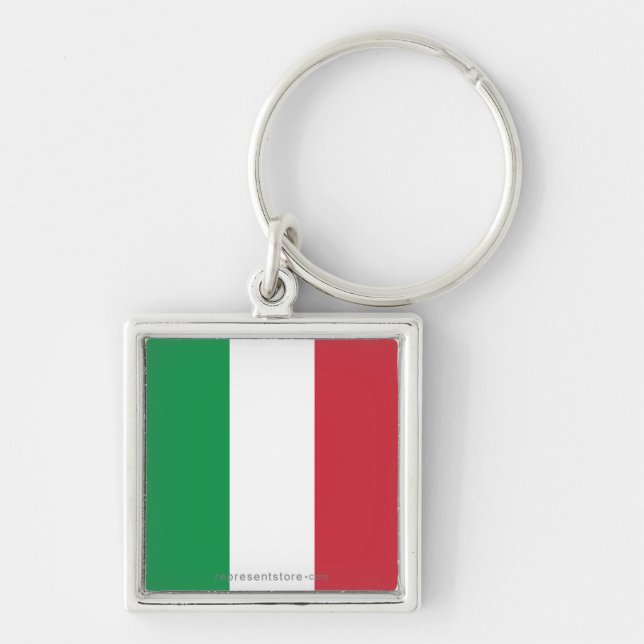Chaveiro Bandeira lisa de Italia (Frente)