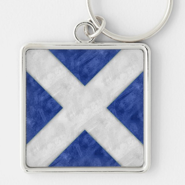 Chaveiro Bandeira marítima do sinal náutico da aguarela de (Frente)