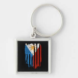 Chaveiro Bandeira Metade Americana das Filipinas