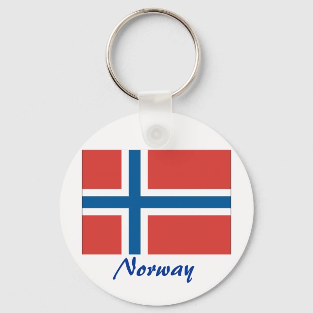 Chaveiro Bandeira norueguesa (Frente)