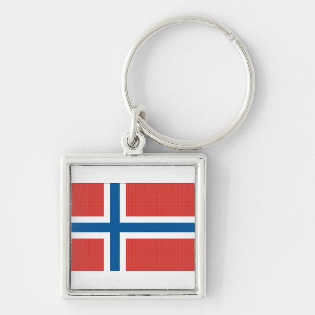 Chaveiro Bandeira norueguesa (Frente)