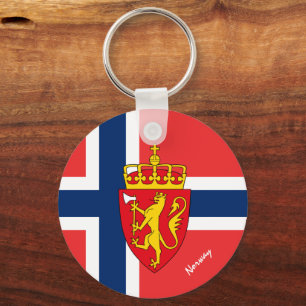 Chaveiro Bandeira norueguesa, emblem e festas da Noruega / 