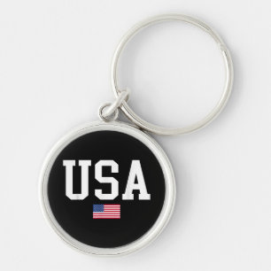 Chaveiro Bandeira Patriótica Americana dos EUA Para Homens