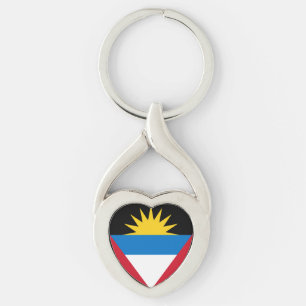 Chaveiro Bandeira Patriótica Antígua e Barbuda