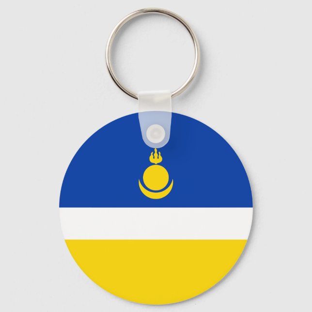 Chaveiro Bandeira Patriótica da Buriácia (Frente)