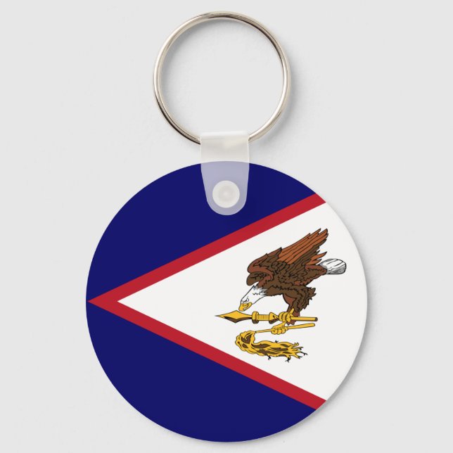 Chaveiro Bandeira Patriótica da Samoa Americana (Frente)