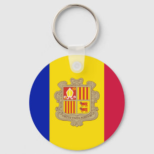 Chaveiro Bandeira patriótica de Andorra