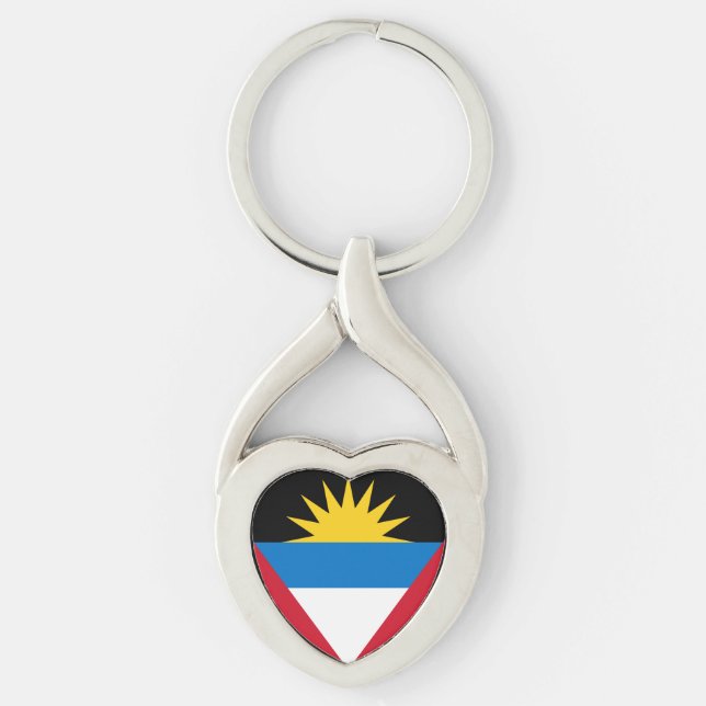 Chaveiro Bandeira Patriótica de Antígua e Barbuda (Frente)