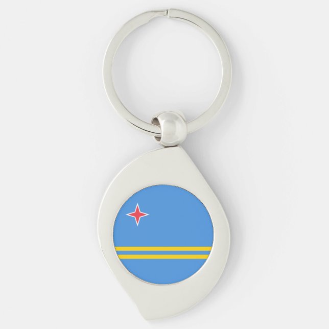 Chaveiro Bandeira Patriótica de Aruba (Frente)