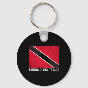 Chaveiro Bandeira Patriótica Desgastada de Trinidad e Tobag