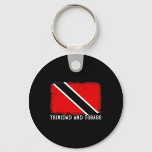 Chaveiro Bandeira Patriótica Desgastada de Trinidad e Togo