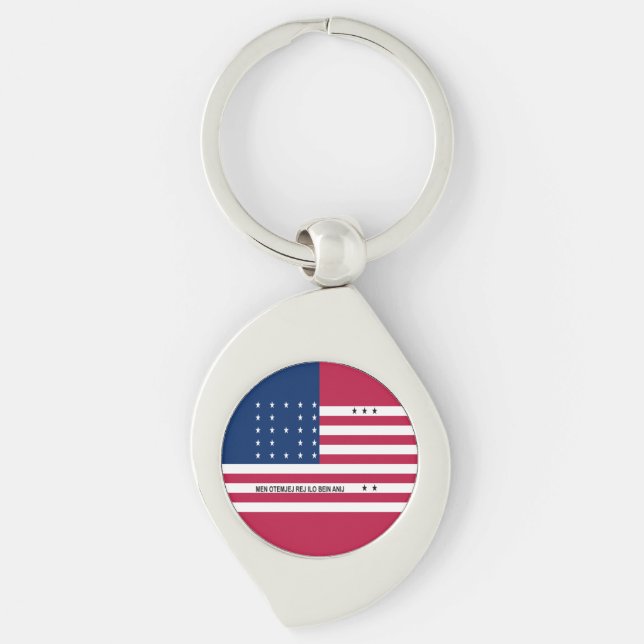 Chaveiro Bandeira Patriótica do Atol Bikini (Frente)