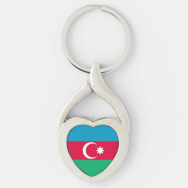 Chaveiro Bandeira Patriótica do Azerbaijão (Frente)