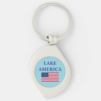 Chaveiro Bandeira Patriótica dos EUA Lago América