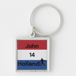 Chaveiro Bandeira Personalizada da Holanda Orgulho do Futeb