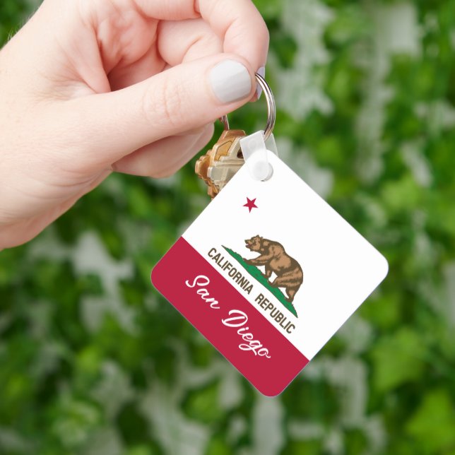Chaveiro bandeira personalizada da República de San Diago C (Mão)