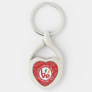 Chaveiro Bandeira Personalizada LOVE Vermelha da Irlanda