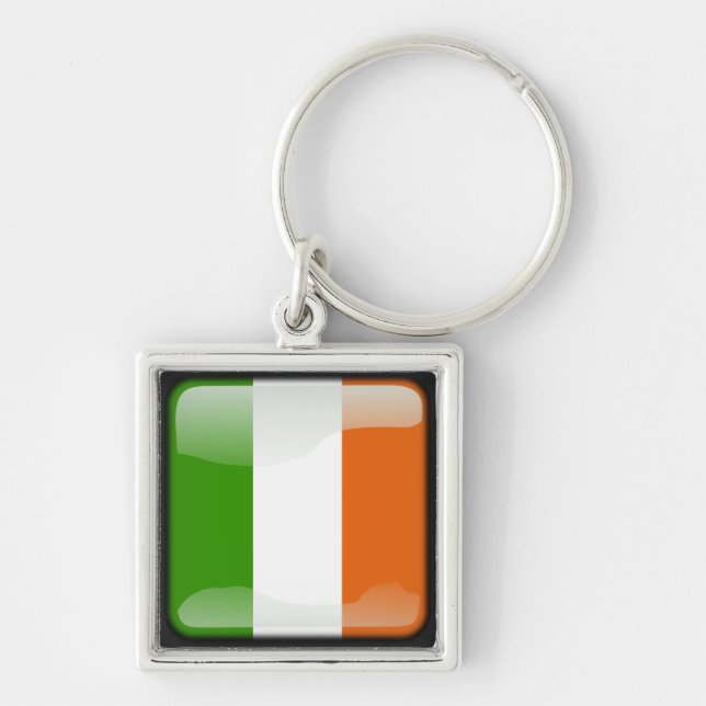 Chaveiro Bandeira polida Irlanda (Frente)