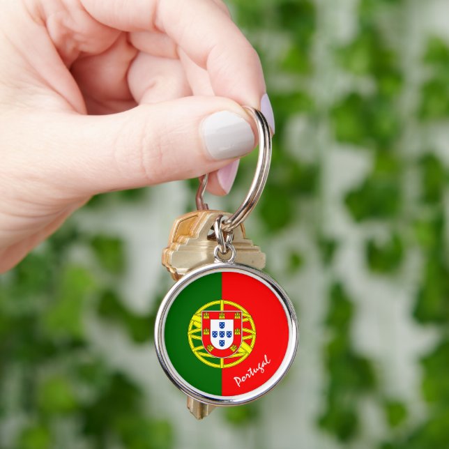 Chaveiro Bandeira portuguesa e moda/fã desportiva (Mão)