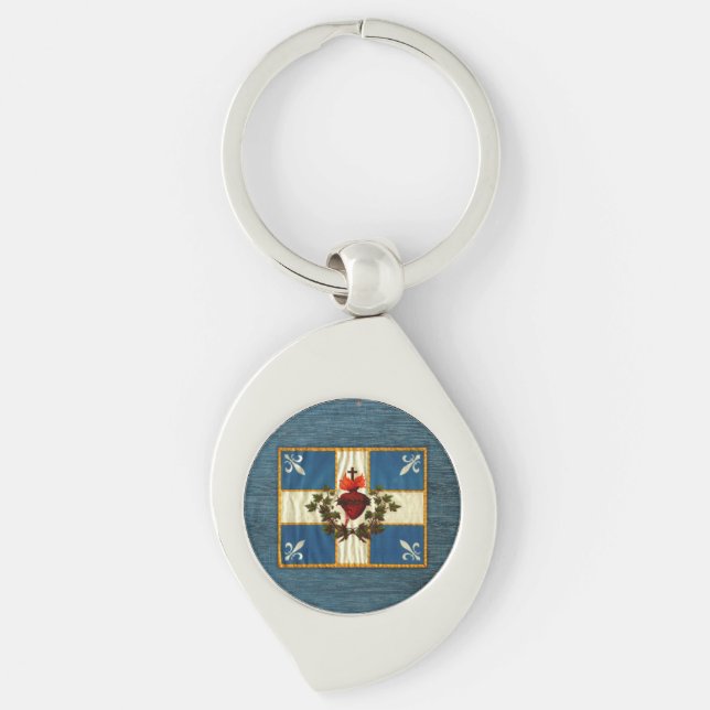 Chaveiro Bandeira Québec antiga Carillon Sacré-Cœur (Frente)