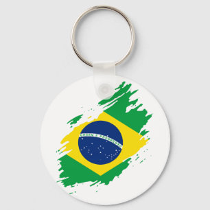 Chaveiro Bandeira Rasgada Brasil Orgulho Nacional Fãs de Es