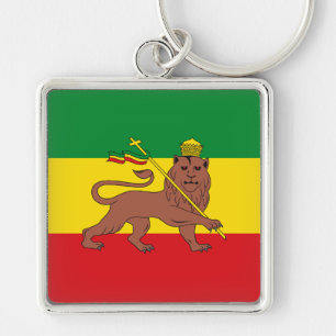 Chaveiro Bandeira Rastafária Personalizada da Etiópia Le