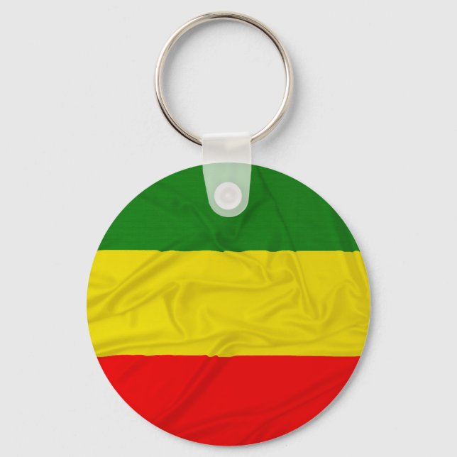 Chaveiro Bandeira Rastafarian enrugada (Frente)