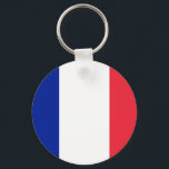 Chaveiro Bandeira redonda colorida da França<br><div class="desc">Esta é uma bandeira redonda muito colorida da cadeia-chave da Irlanda</div>