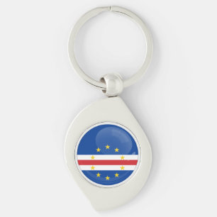 Chaveiro Bandeira redonda ícone Cabo Verde